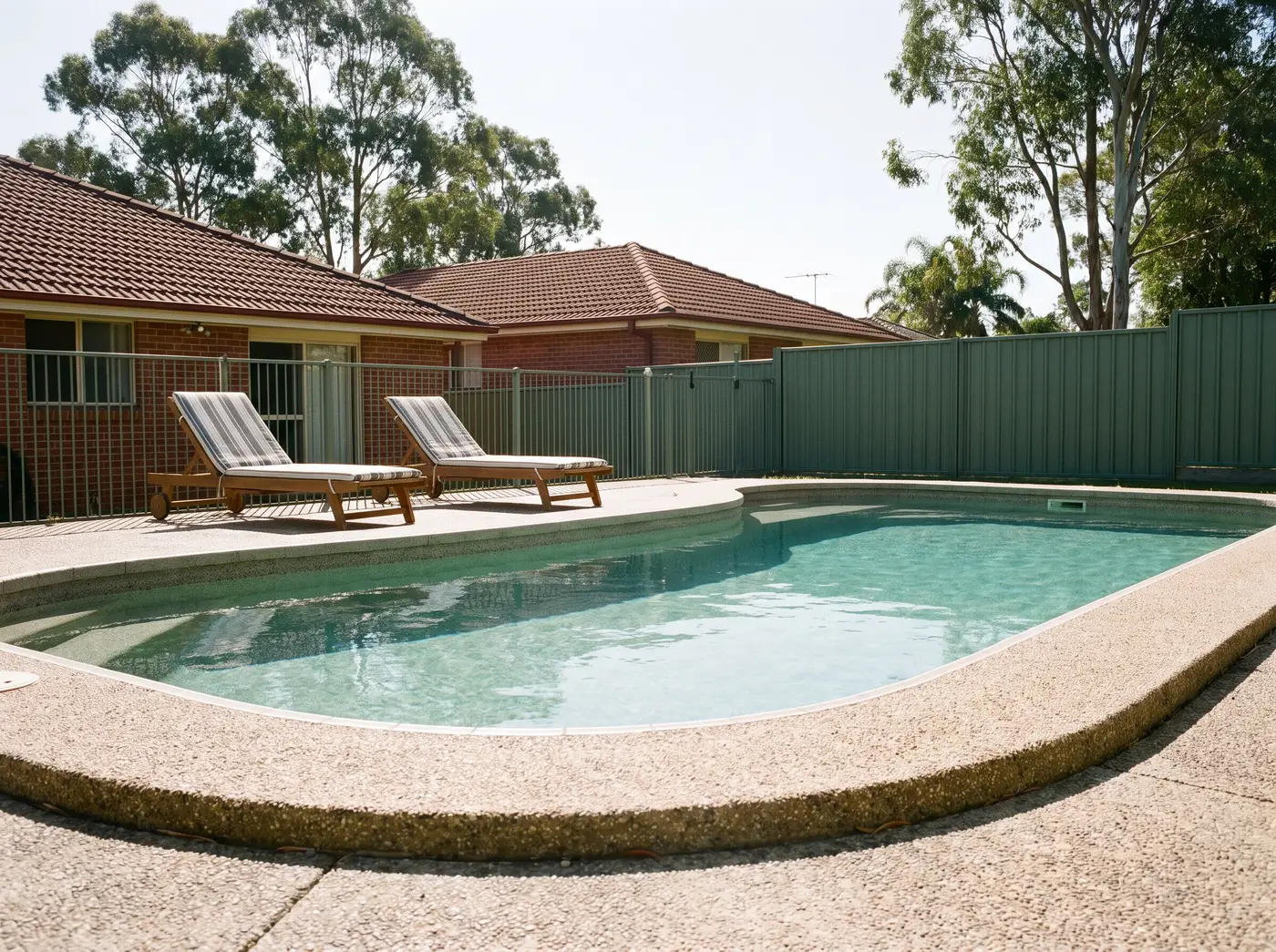 Concrete pool surround