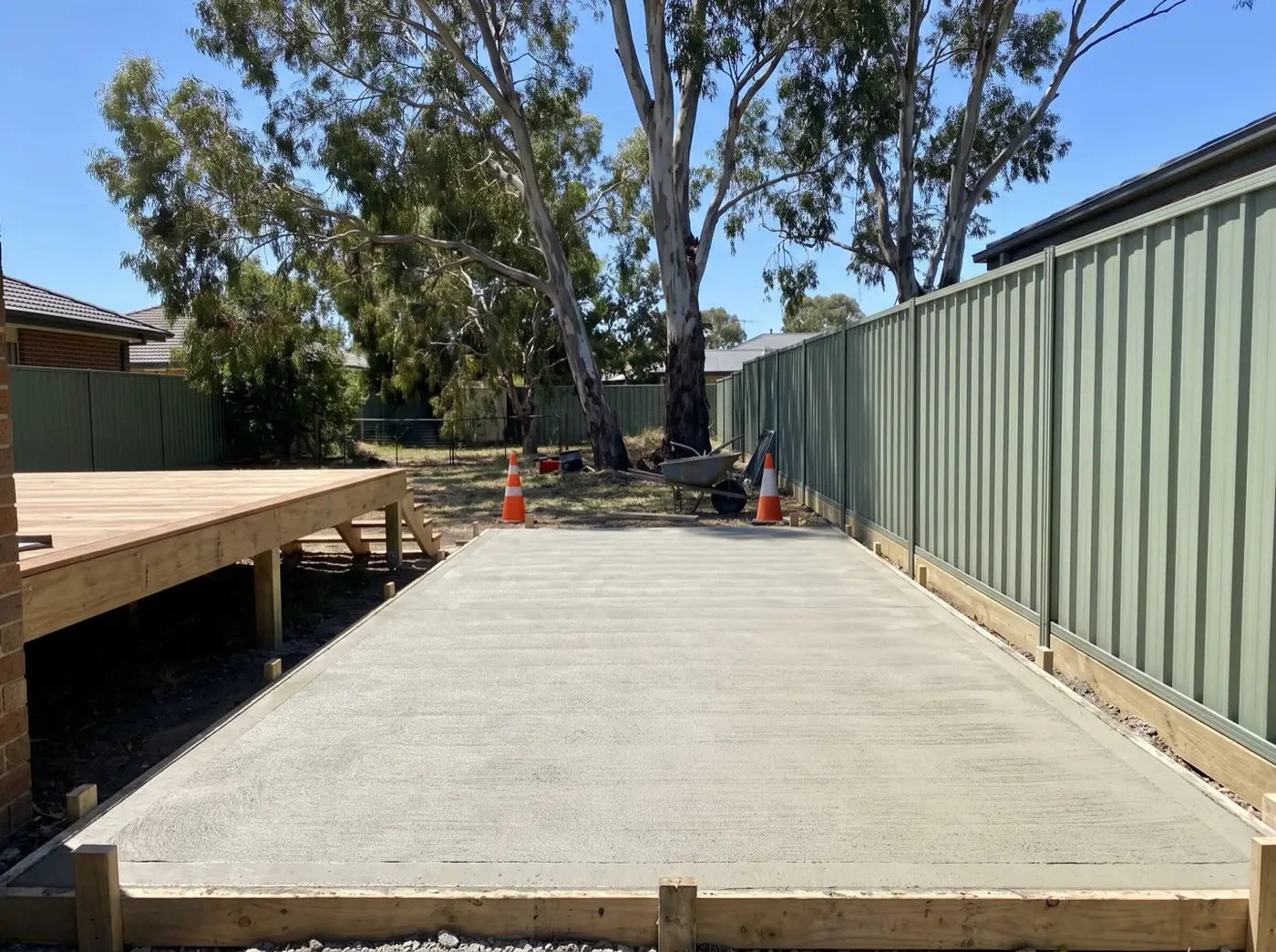 Concrete spa slab base