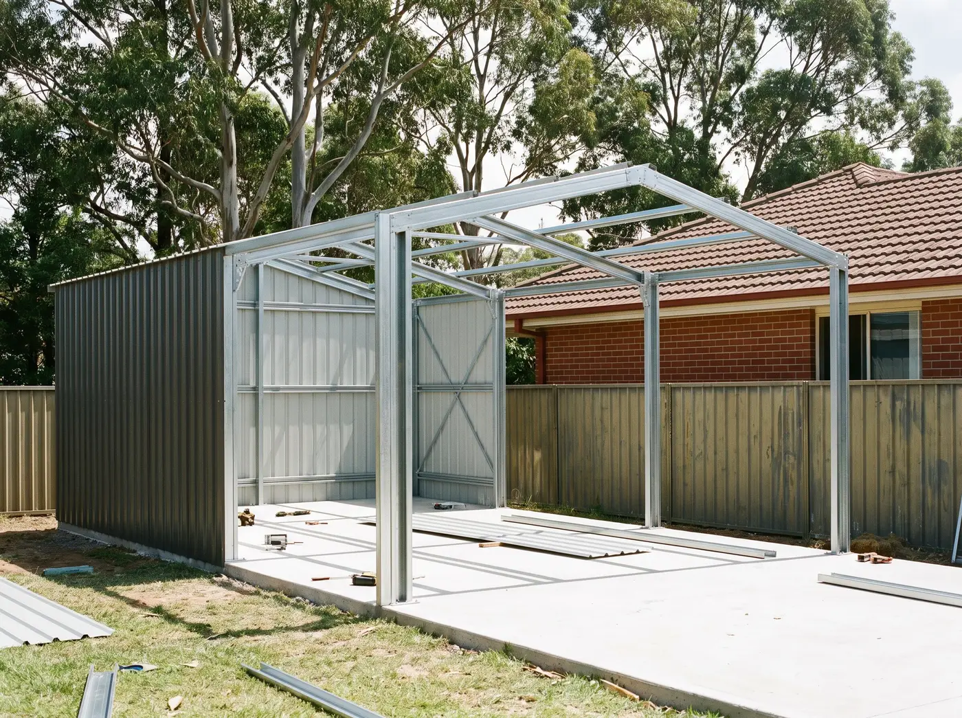 Reinforced concrete garage slab