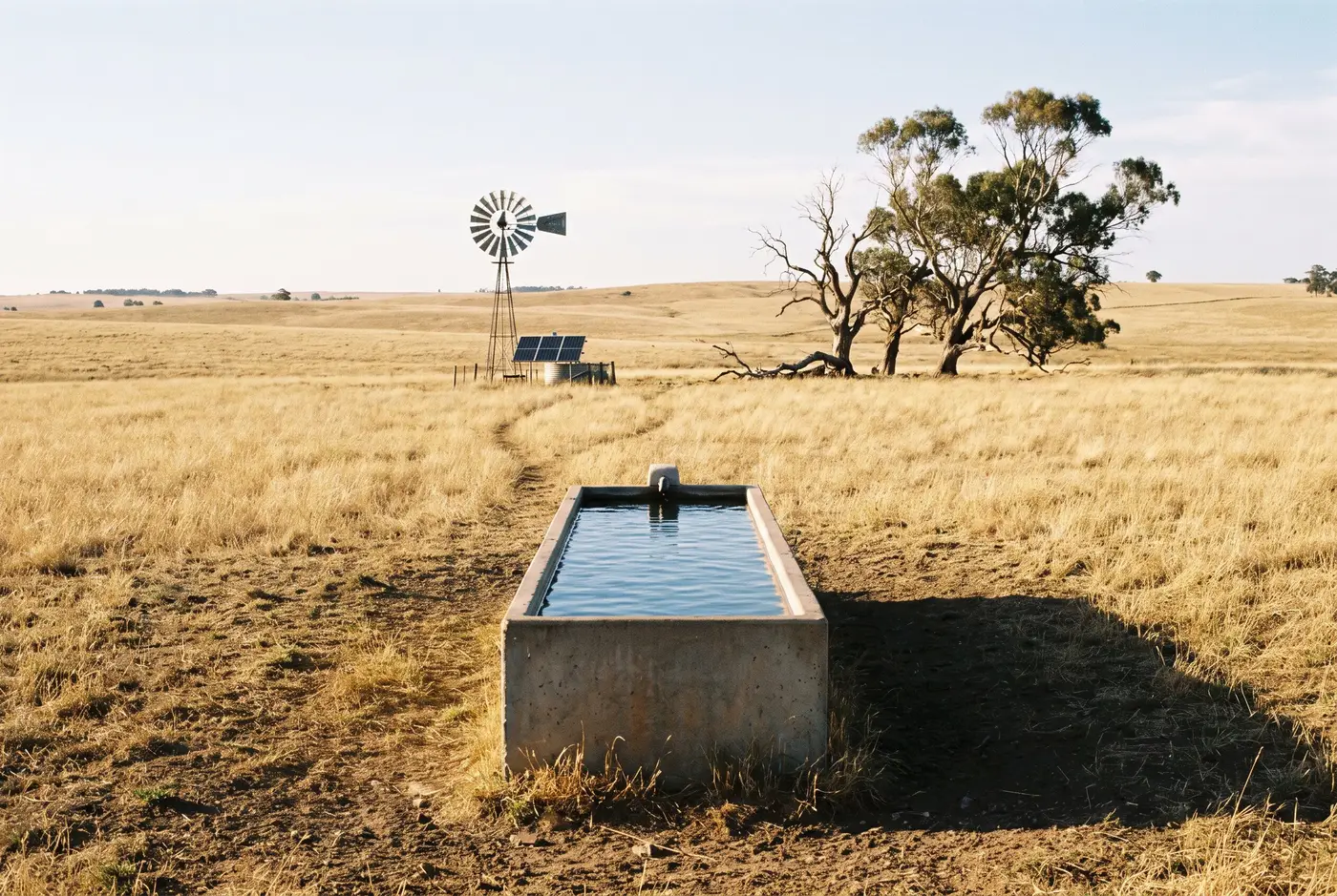 Concrete trough supporting sustainable water use